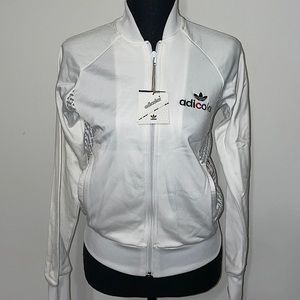 Adidas Adicolor Vintage White Track Jacket Small NWT